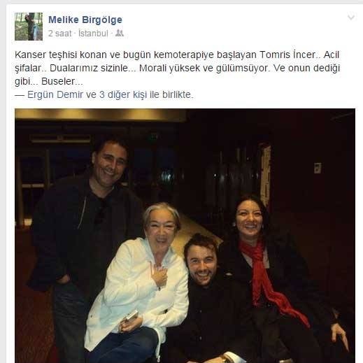 Ünlü sanatçıya kanser teşhisi kondu