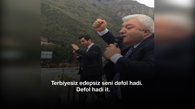 Trabzon mitinginde vatandaşa hakaretler yağdırdı!