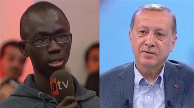 Senagalli öğrencinin Erdoğan'a hitabı büyük alkış aldı