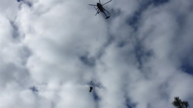 Helikopterle beton dökmek