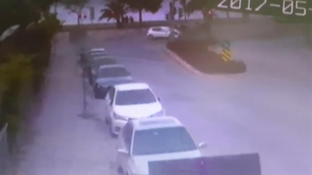 Kartal'daki kaza güvenlik kamerasında