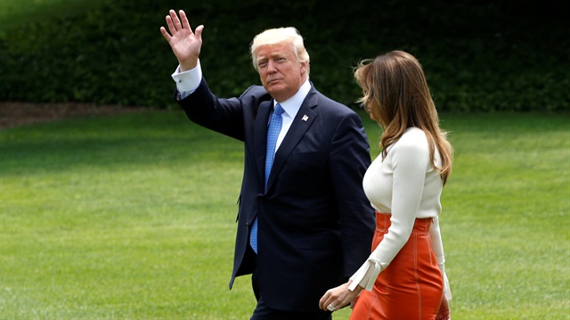 Trump’a eşi Melanie Trump da eşlik etti.