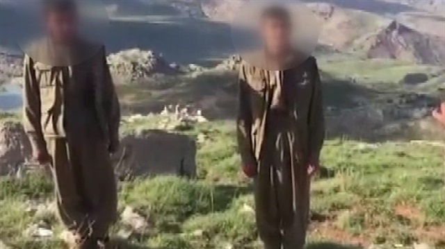 Siirt'te 2 teröristin teslim olma anı!
