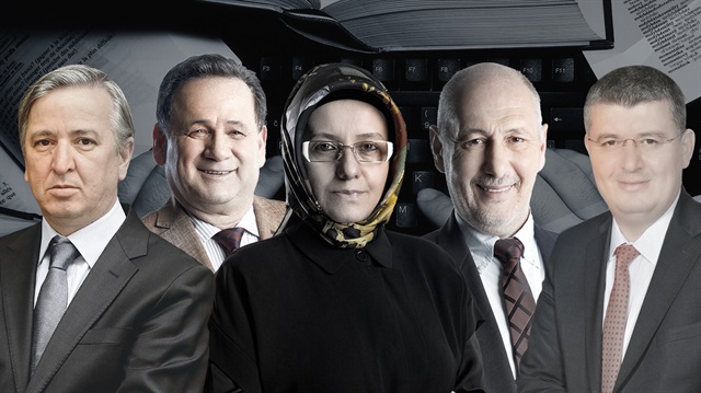 Aydın Ünal, Bülent Orakoğlu, Fatma Barbarosoğlu, Süleyman Seyfi Öğün ve Mehmet Acet.