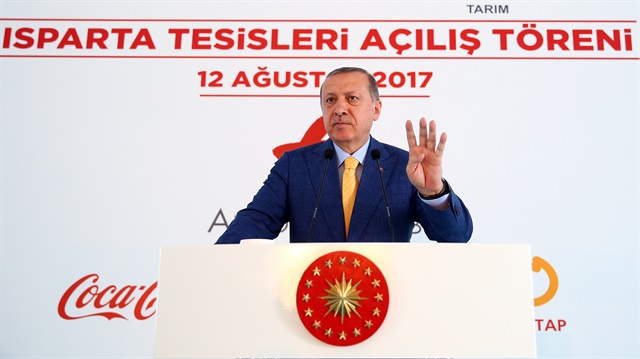 Cumhurbaşkanı Recep Tayyip Erdoğan, Anadolu Grup Isparta Meyve Suyu Üretim Tesisleri'nin açılışında konuştu.