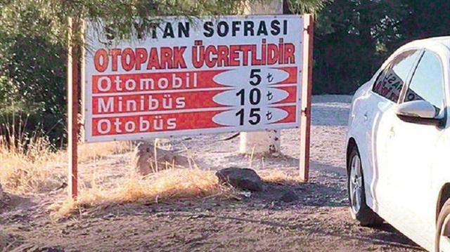 Balıkesir'in Ayvalık İlçesi'nin simgesi Şeytan Sofrası otopark alanı.