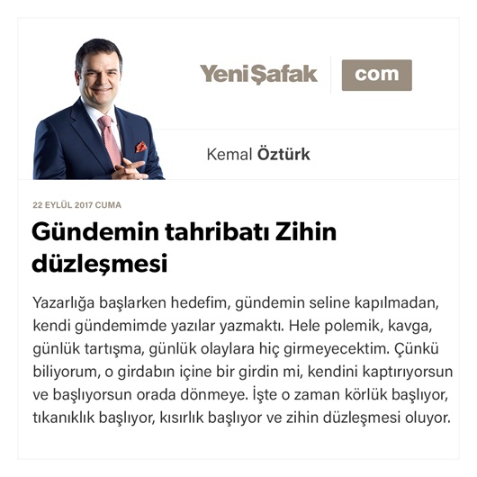 Gündemin tahribatı Zihin düzleşmesi