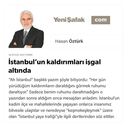 İstanbul’un kaldırımları işgal altında