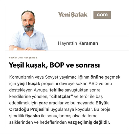 Yeşil kuşak, BOP ve sonrası