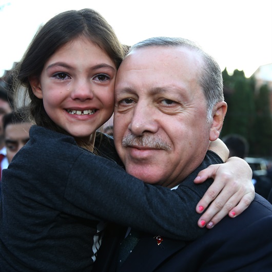 Cumhurbaşkanı Erdoğan'a Sırbistan'da sevgi seli