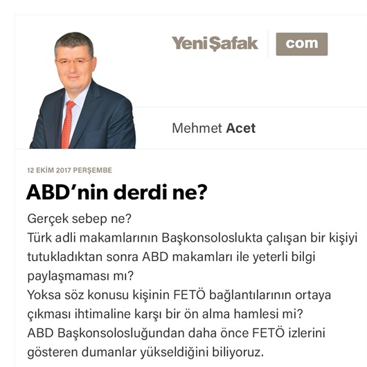 ABD’nin derdi ne?
