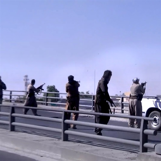 PKK'lı terörist ve Peşmergeler, Irak güçleriyle böyle çatıştı
