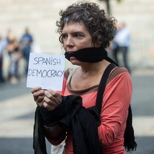Katalonya genelinde protestolar