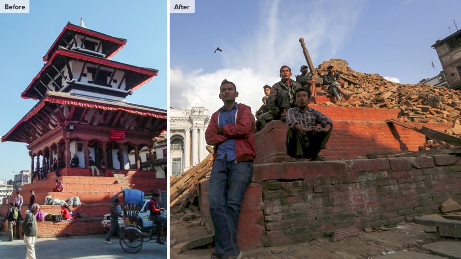 Nepal Earthquake: Before And After