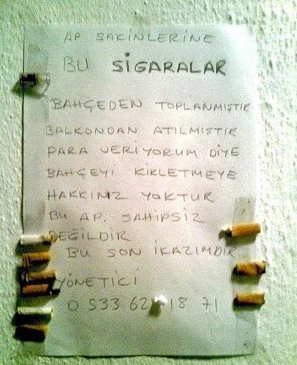 İsyan bayrağını çekmiş apartman yöneticilerinden güldüren 26 uyarı 