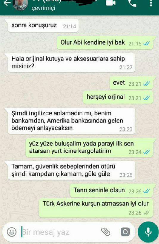 Cevval Türk gencinden Amerikan askerine uyarı: Telefon satmaya çalışırken ayar verdi