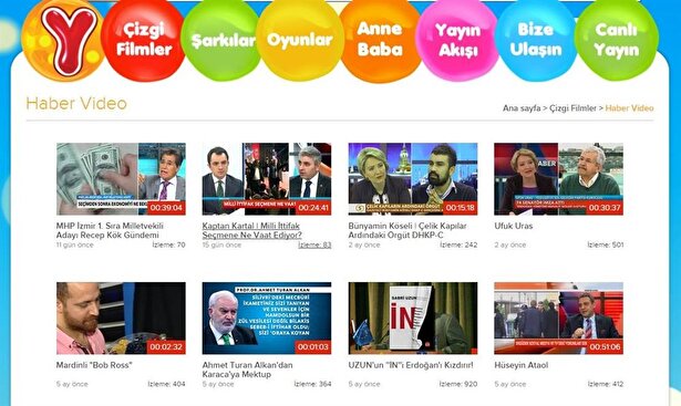 Çocuk kanalında paralel propaganda