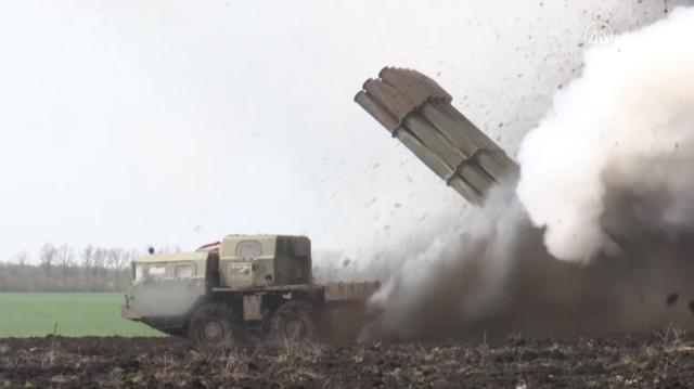 Russia releases video showing launch of Soviet-designed Smerch missiles