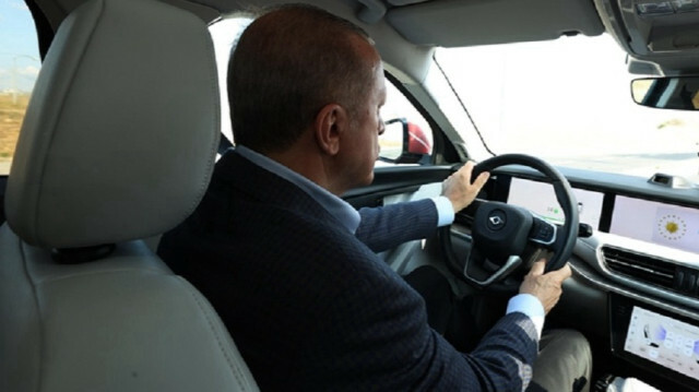 Erdogan test-drives country's first home-grown car
