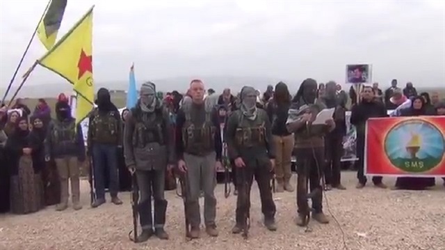 Video shows PYD terrorists call for attacking Turkish institutions