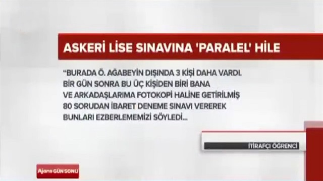 Askeri lise sınavına paralel hile