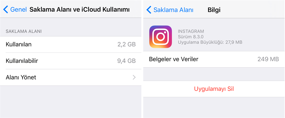 iphone un hafizasi doldugunda bunlari