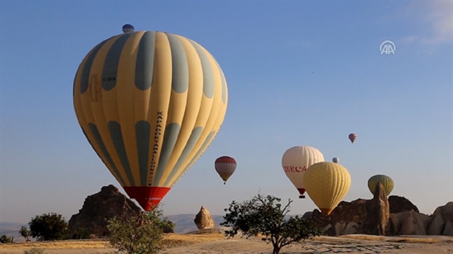 Kapadokyayı 8 ayda 150 bin turist kuşbakışı izledi
