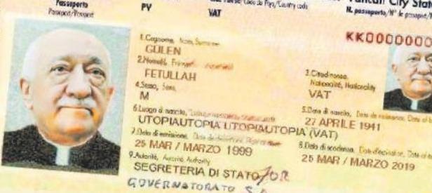 FETÖ elebaşı Gülen'e ait olduğu öne sürülen pasaport.