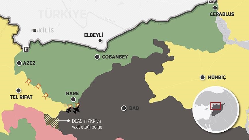 ÖSO'ya karşı cepheyi genişletmeye çalışan PYD-DEAŞ arasında yeni bir uzlaşının sağlandığı ve DEAŞ'ın PYD'ye yeni topraklar vaat ettiği belirtiliyor.