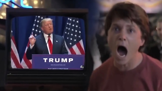 'Geleceğe Dönüş' filminde Donald Trump sahnesi