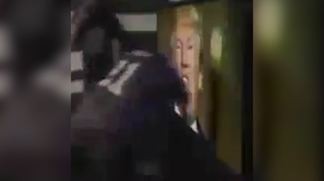 Trump'ı kabullenemeyip TV'yi parçaladılar
