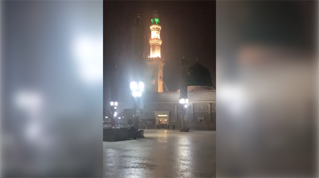 Medine-i Münevvere'ye yağmur yağdı