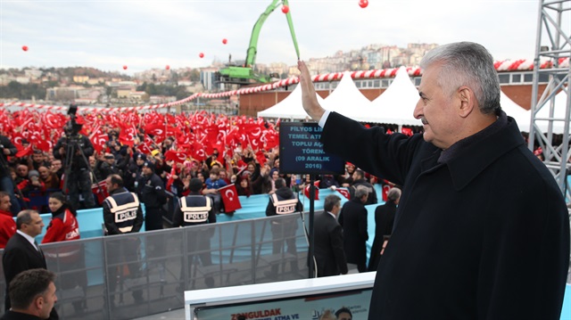Başbakan Binali Yıldırım, Zonguldak’ta Filyos Limanı temel atma töreninde konuştu.