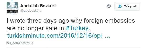 Suikasti 3 gün önce FETÖ'cü Bozkurt yazmış