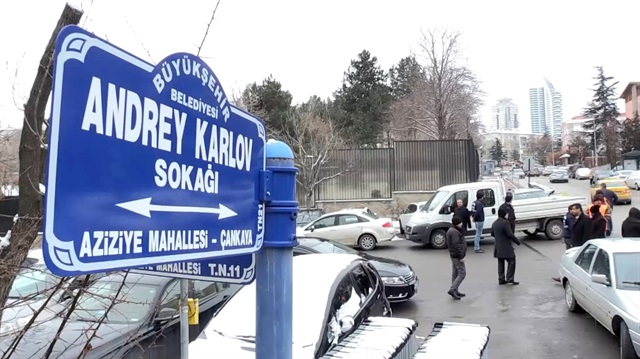Karyağdı Sokağı'nın adı Andrey Karlov Sokağı oldu