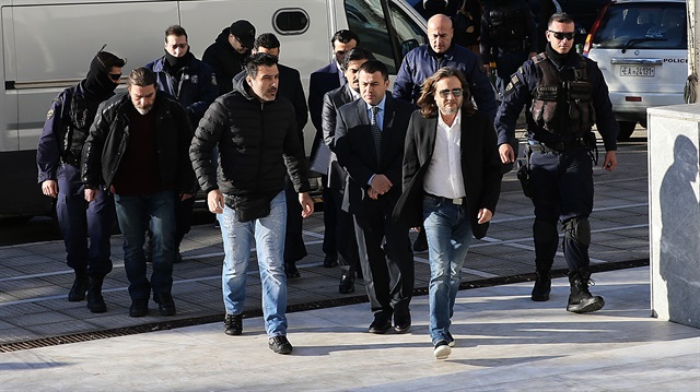 Darbe girişiminin ardından Yunanistan'a kaçarak iltica talebinde bulunan 8 darbeci subay bir kez daha hakim karşısına çıkarıldı.