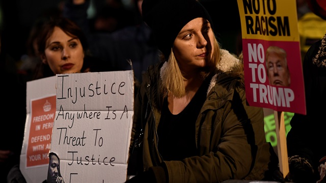 İngiltere sokaklarında Trump protestoları sürüyor