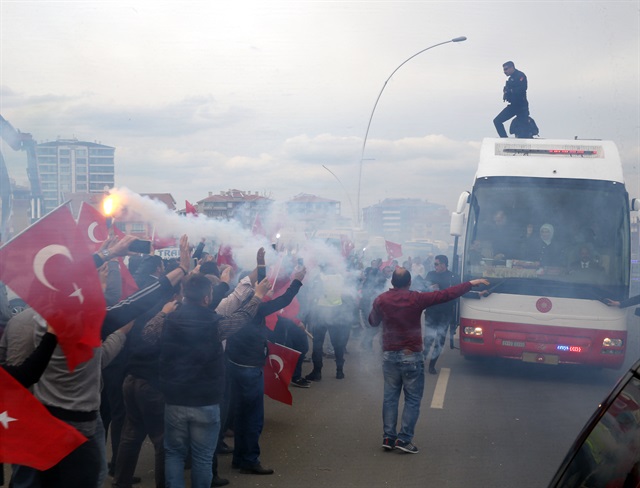Cumhurbaşkanı Erdoğan'a Ankara'da coşkulu karşılama