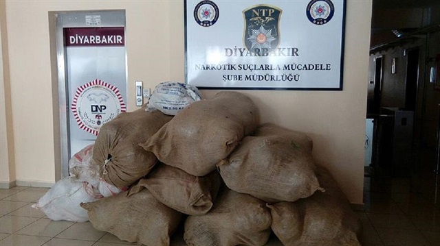 Diyarbakır'da 416 kilogram esrar ele geçirildi