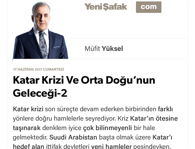 Katar krizi ve Ortadoğu’nun geleceği-2