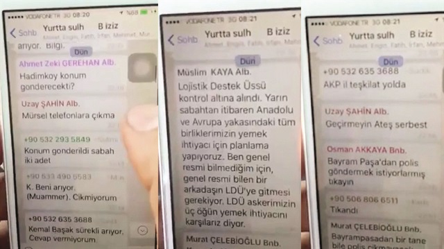Çelebioğlu, darbe kalkışmasından önce kurduğu nWhatsApp grubundan katliam emri verdi.