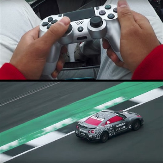 Playstation 4 kolu ile yarış arabası sürdü