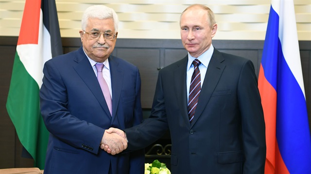 Filistin Devlet Başkanı Mahmud Abbas, Rusya Devlet Başkanı Vladimir Putin