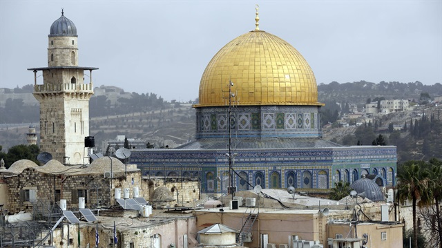 Dome of the Rock al al-Aqsa Mosque Compound in Jerusalem. 