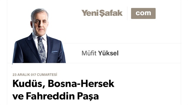 Kudüs, Bosna-Hersek ve Fahreddin Paşa