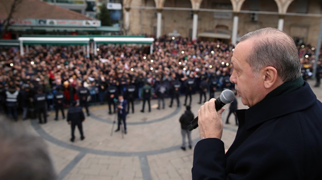 Cumhurbaşkanı Erdoğan, Düzce'de halka hitap etti