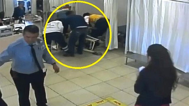 Acil serviste sedyeden düşürülen kadının görüntüleri 1 ay sonra ortaya çıktı.