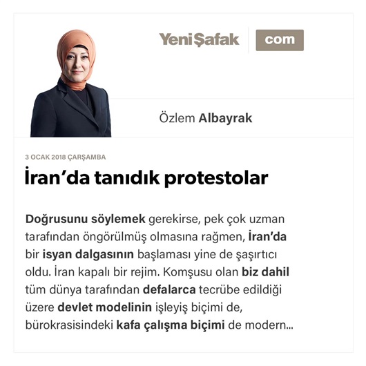 İran’da tanıdık protestolar