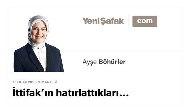 İttifak’ın hatırlattıkları…