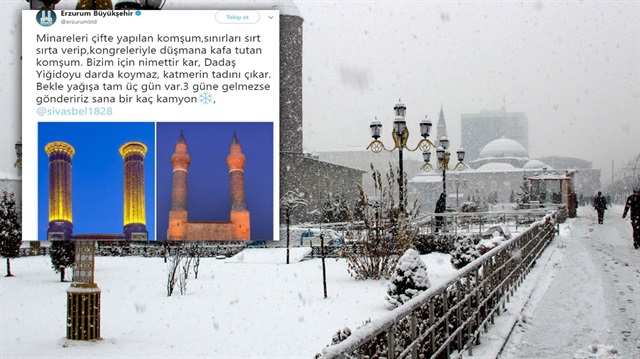 Bir türlü yağmayan kar Sivas Belediyesi'ni isyan ettirdi.